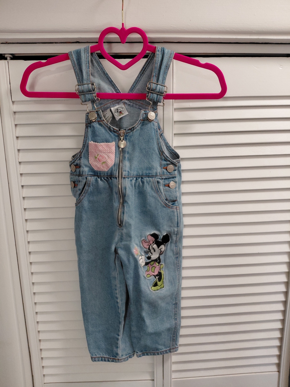 Cute Denim Minnie Mouse Girls' Overalls - Mickey & Co Disney - Picture 6 of 9
